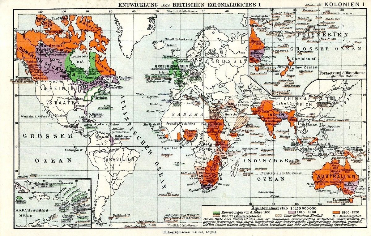 British Empire expansion map