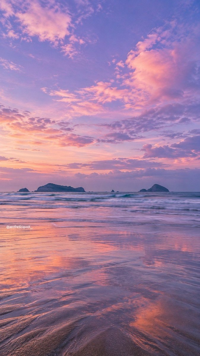 purple and pink sunset beach purple and pink sunset beach