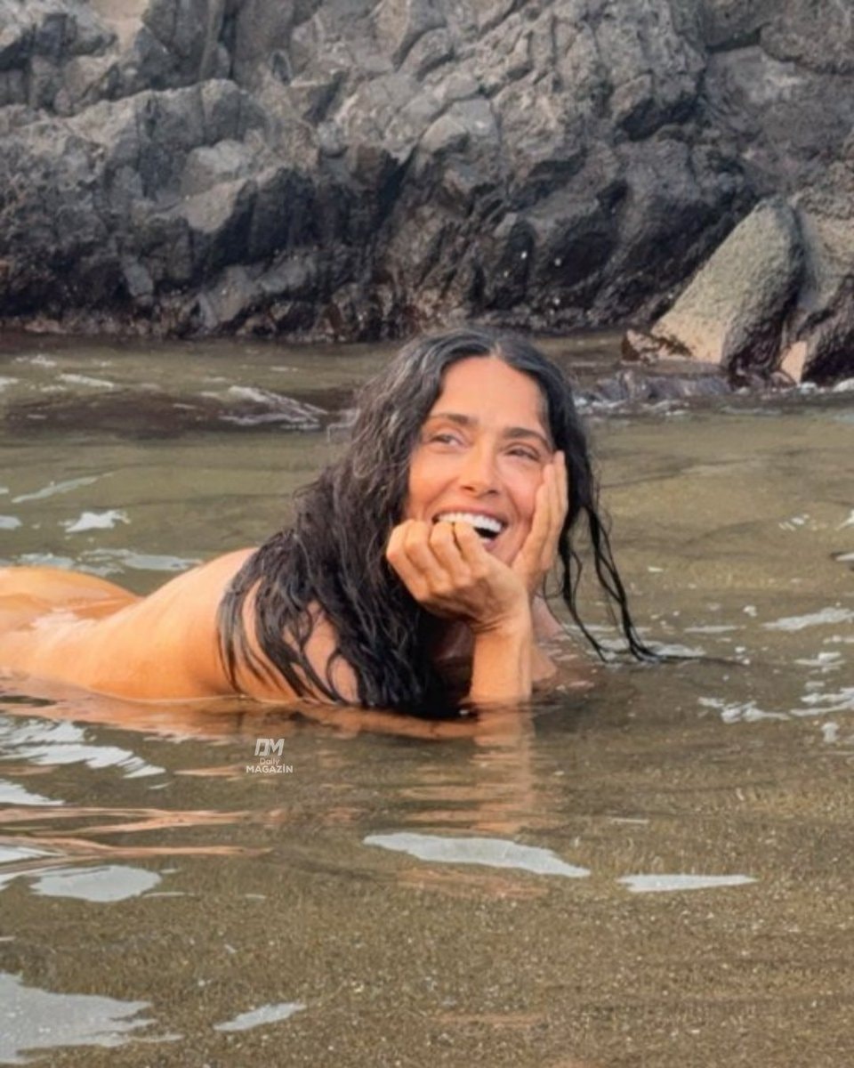 Salma Hayek in the sea