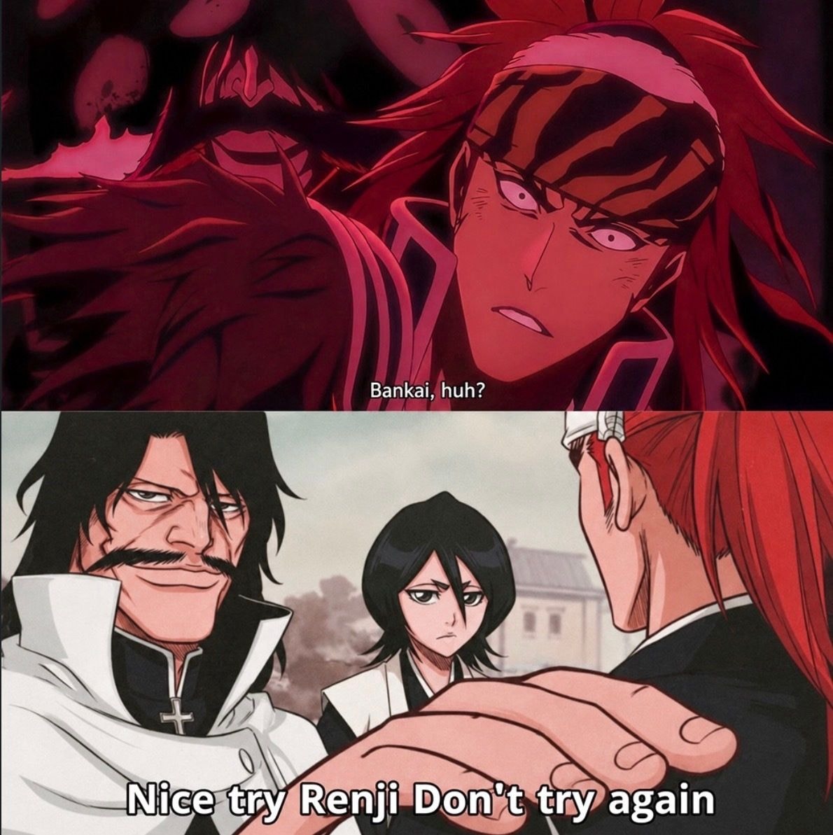 Bleach Bankai Renji reaction