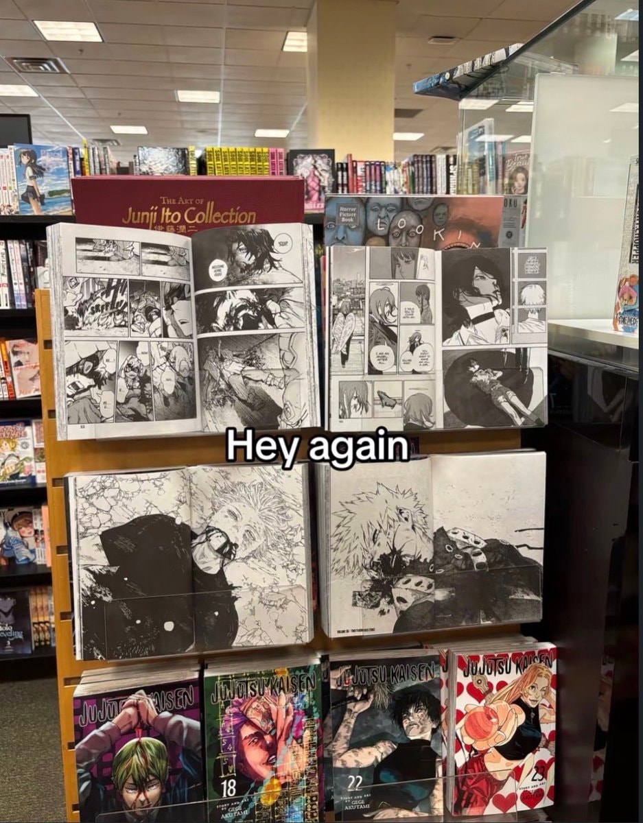 manga display in store manga display in store