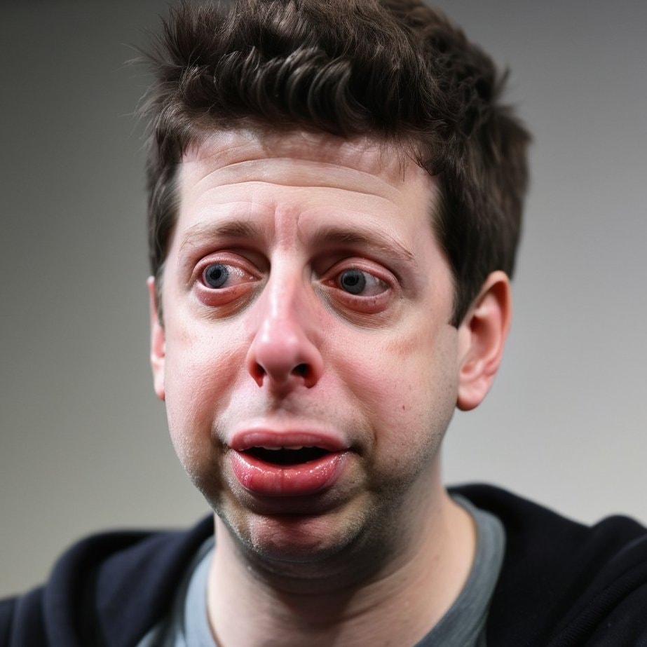 man with red watery eyes