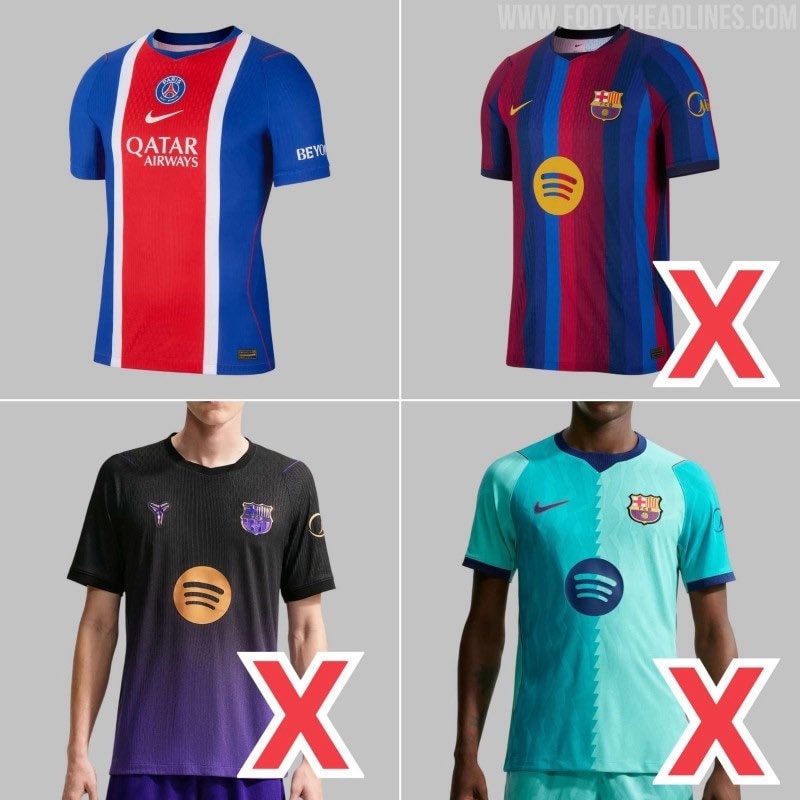 Barcelona vs PSG kit choice (photo 2 of 2) Barcelona vs PSG kit choice (photo 2 of 2)