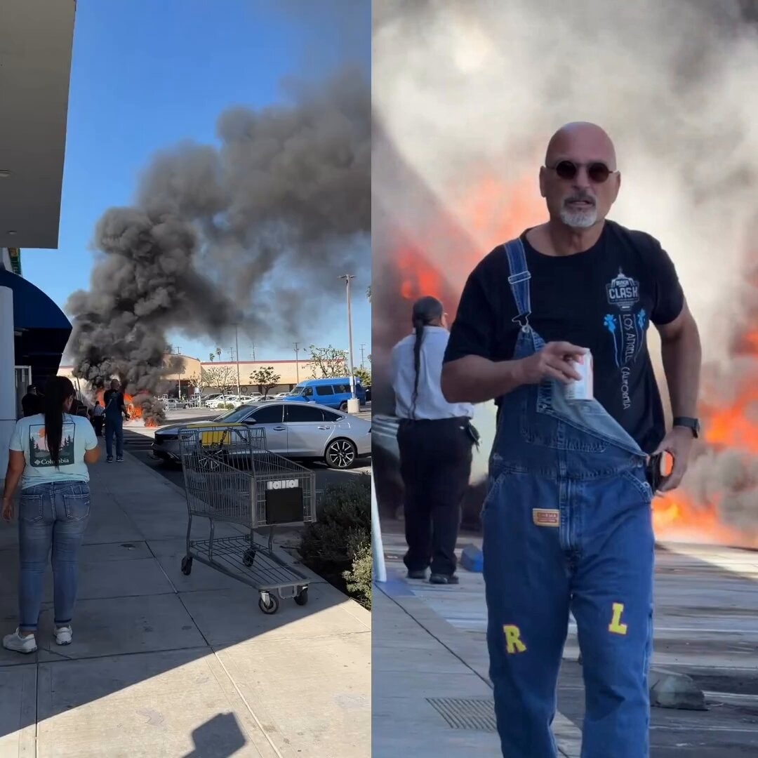 Howie Mandel burning car viral