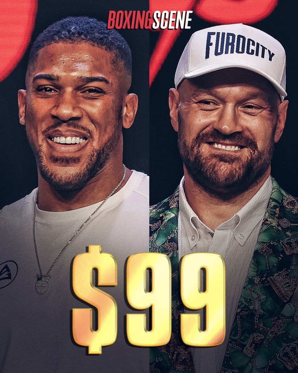 Anthony Joshua vs Tyson Fury tickets $99