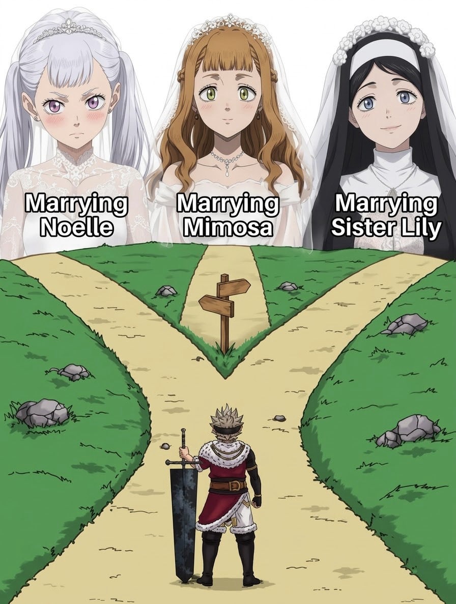 Black Clover Asta wedding choice