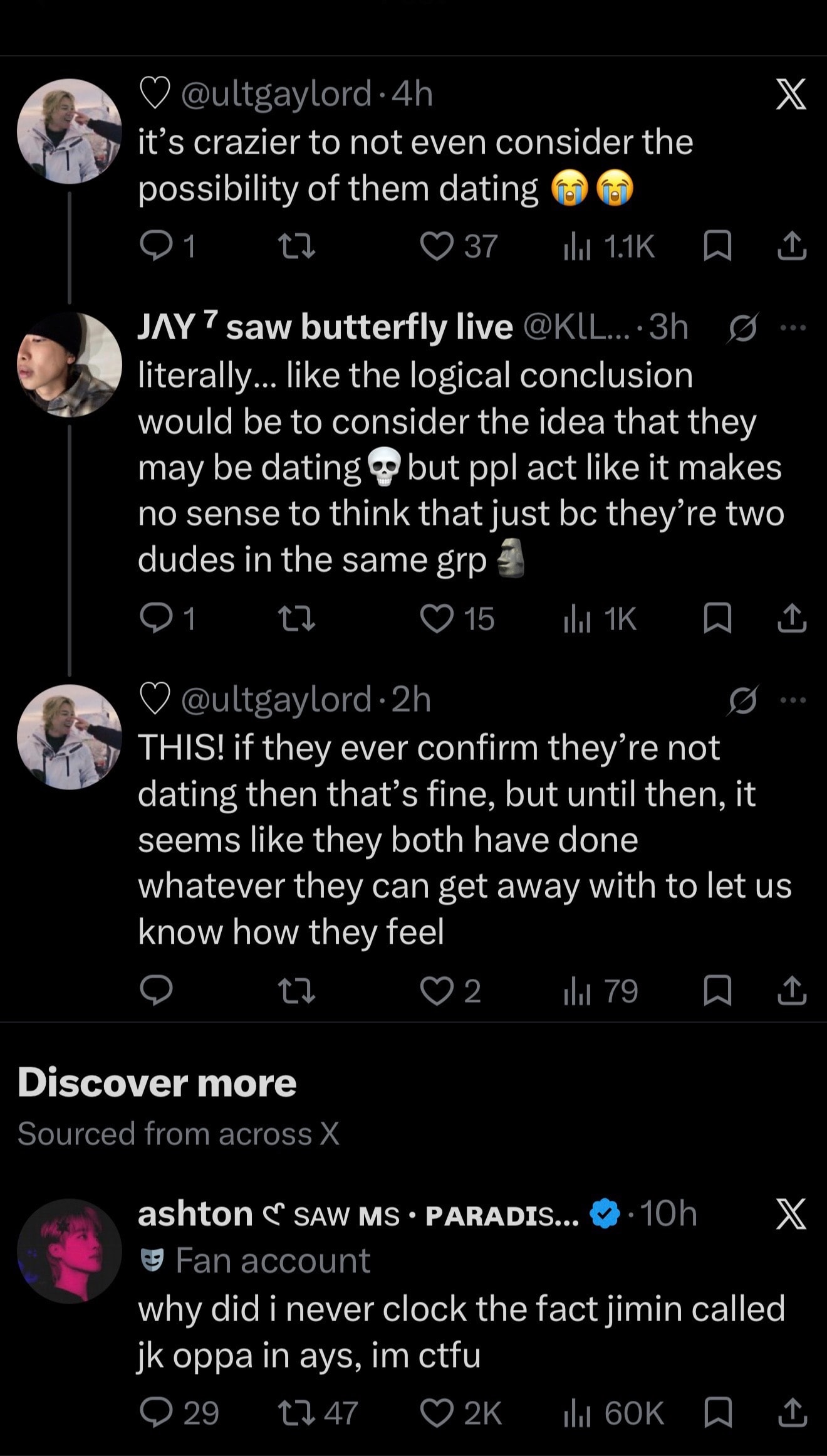 Kookminaredating Jikook flirting question (photo 3 of 4)