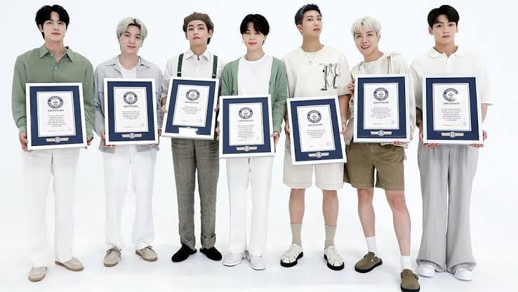 BTS Guinness World Records 2022 Hall of Fame