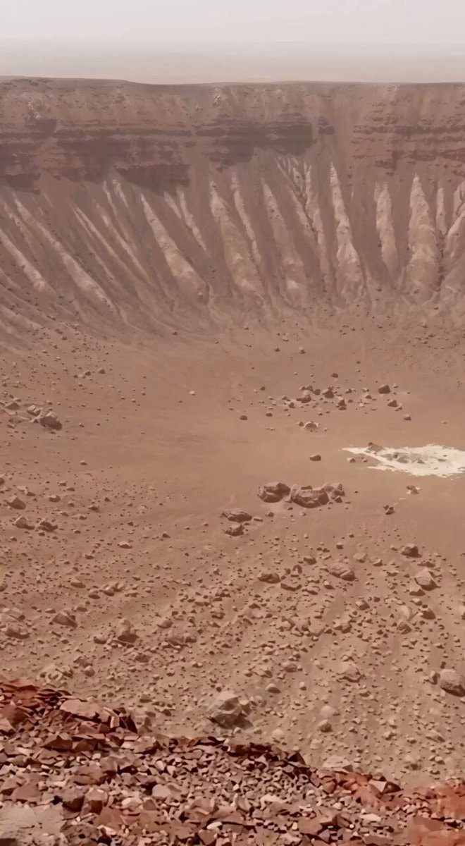 Mars crater landscape