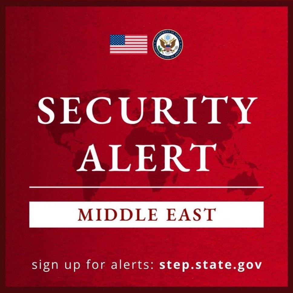 U.S. Department of State Middle East security alert