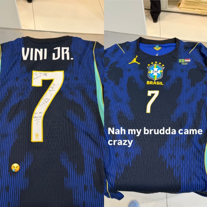 Travis Scott Vini Jr signed Brazil jersey (photo 2 of 2)