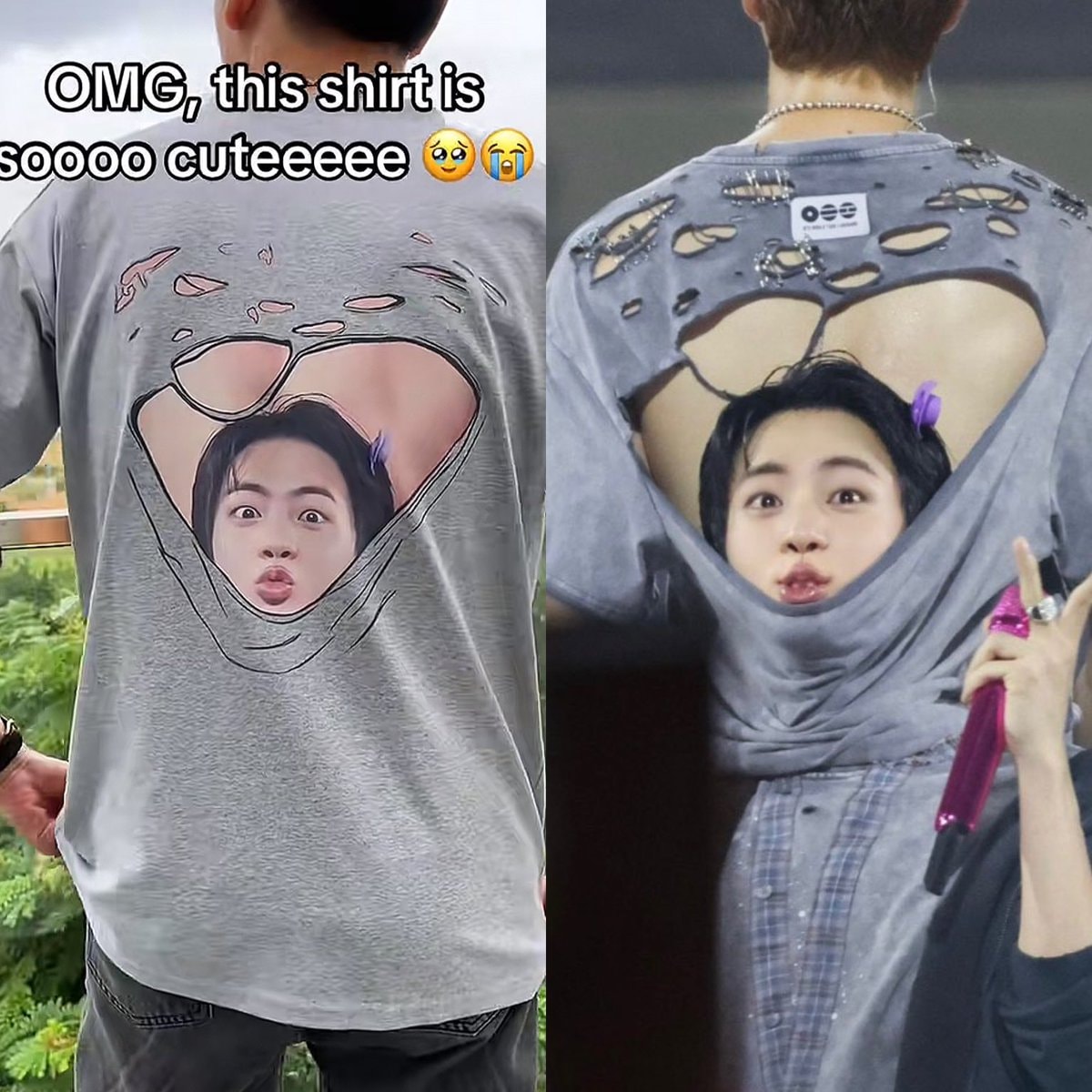 grey heart rip t-shirt grey heart rip t-shirt