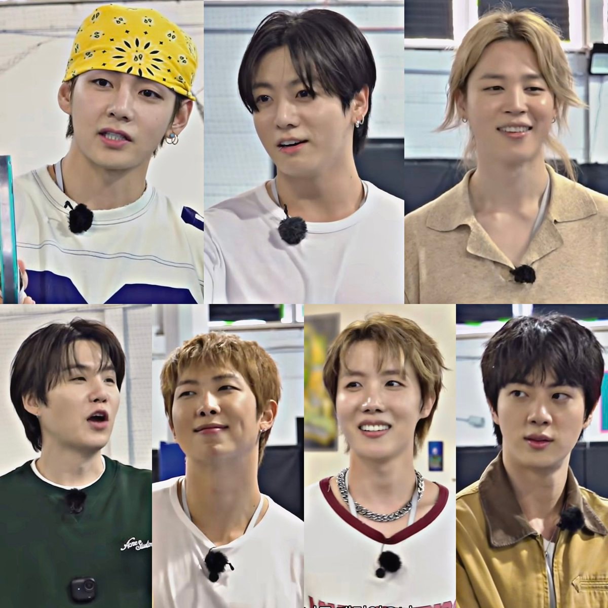 BTS seven members collage 🏏