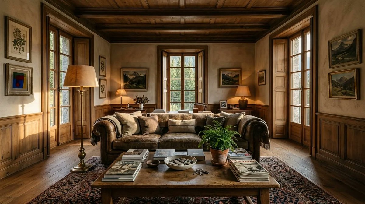 Alpine stone mansion with car gallery (photo 4 of 4)