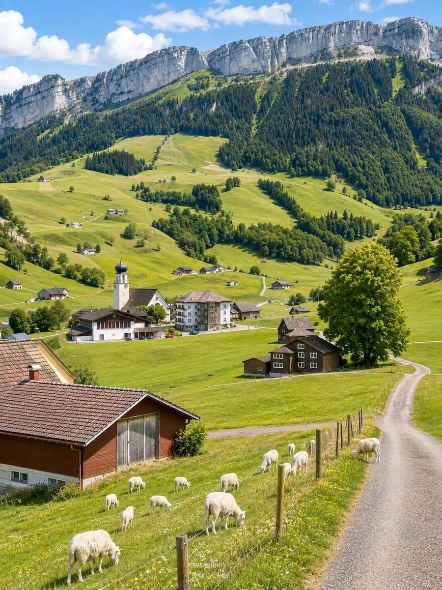 sheep grazing appenzell switzerland sheep grazing appenzell switzerland