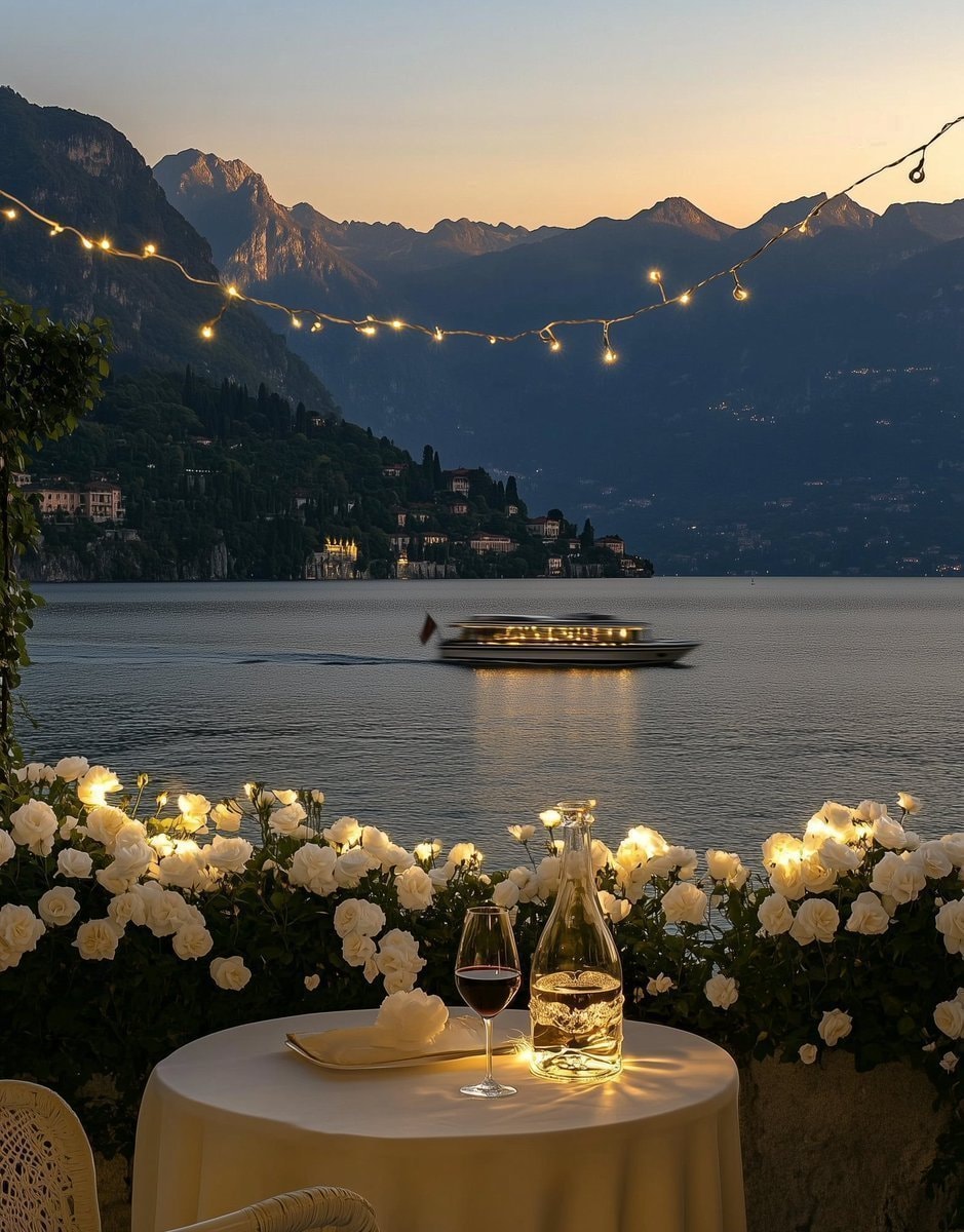 Lake Como Italy sunset