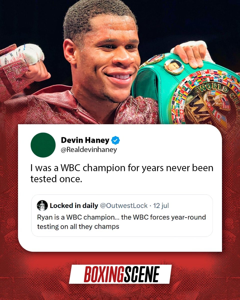 Devin Haney WBC drug testing claim