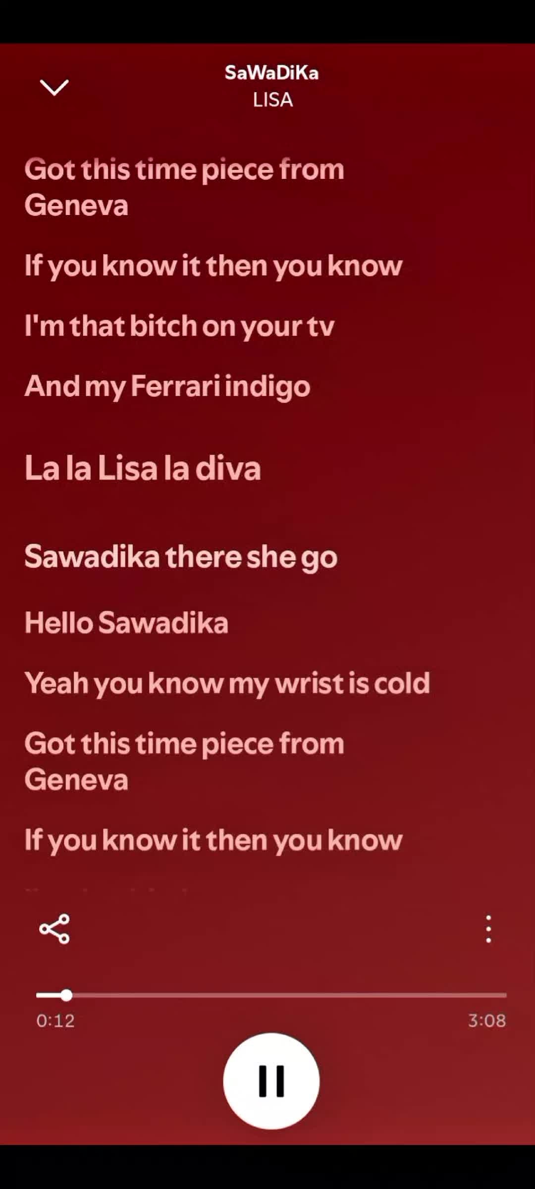 Lisa Sawadika lyrics