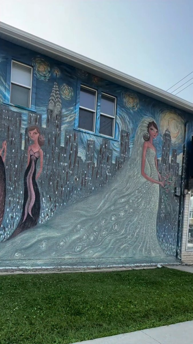 Starry Night style mural