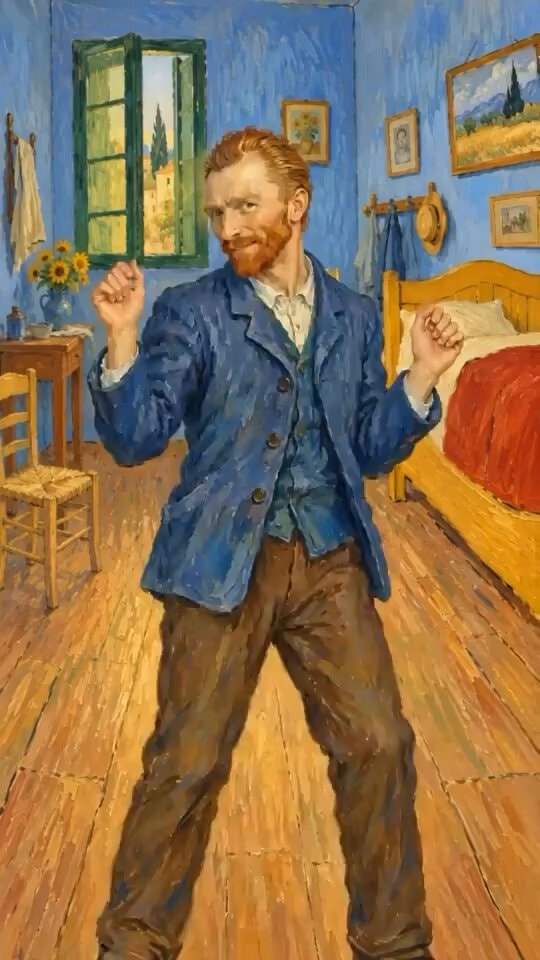 Vincent van Gogh bedroom scene