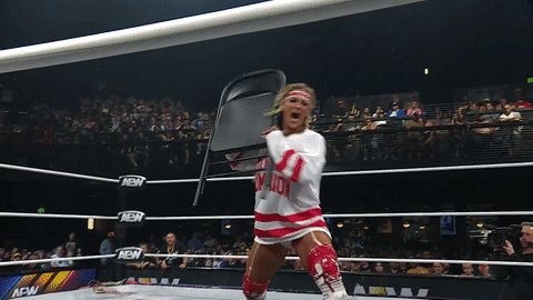 AEW Dynamite steel chair swing