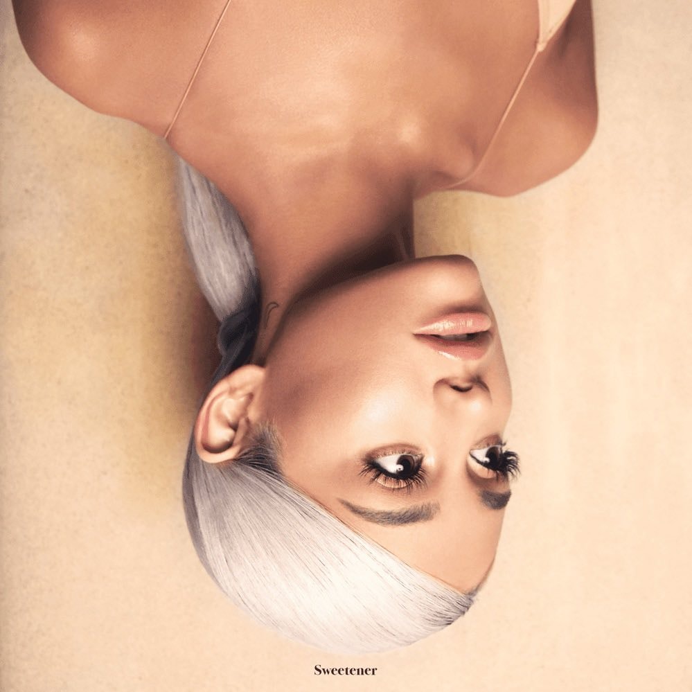 Photos of Ariana Grande and Sweetener album cover (photo 1 of 2)