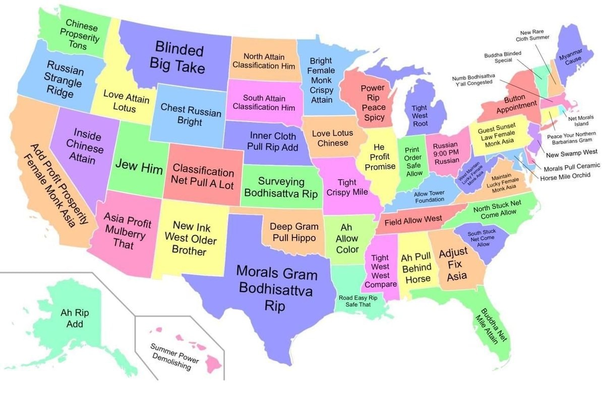 US states in Chinese translation loop