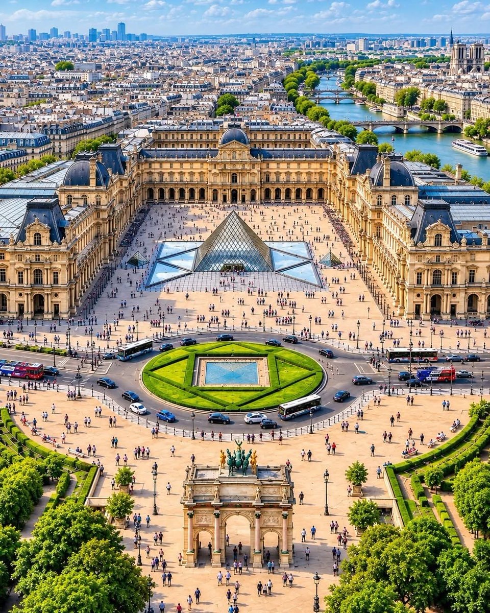 Louvre Museum and Cour Napoléon Paris Louvre Museum and Cour Napoléon Paris