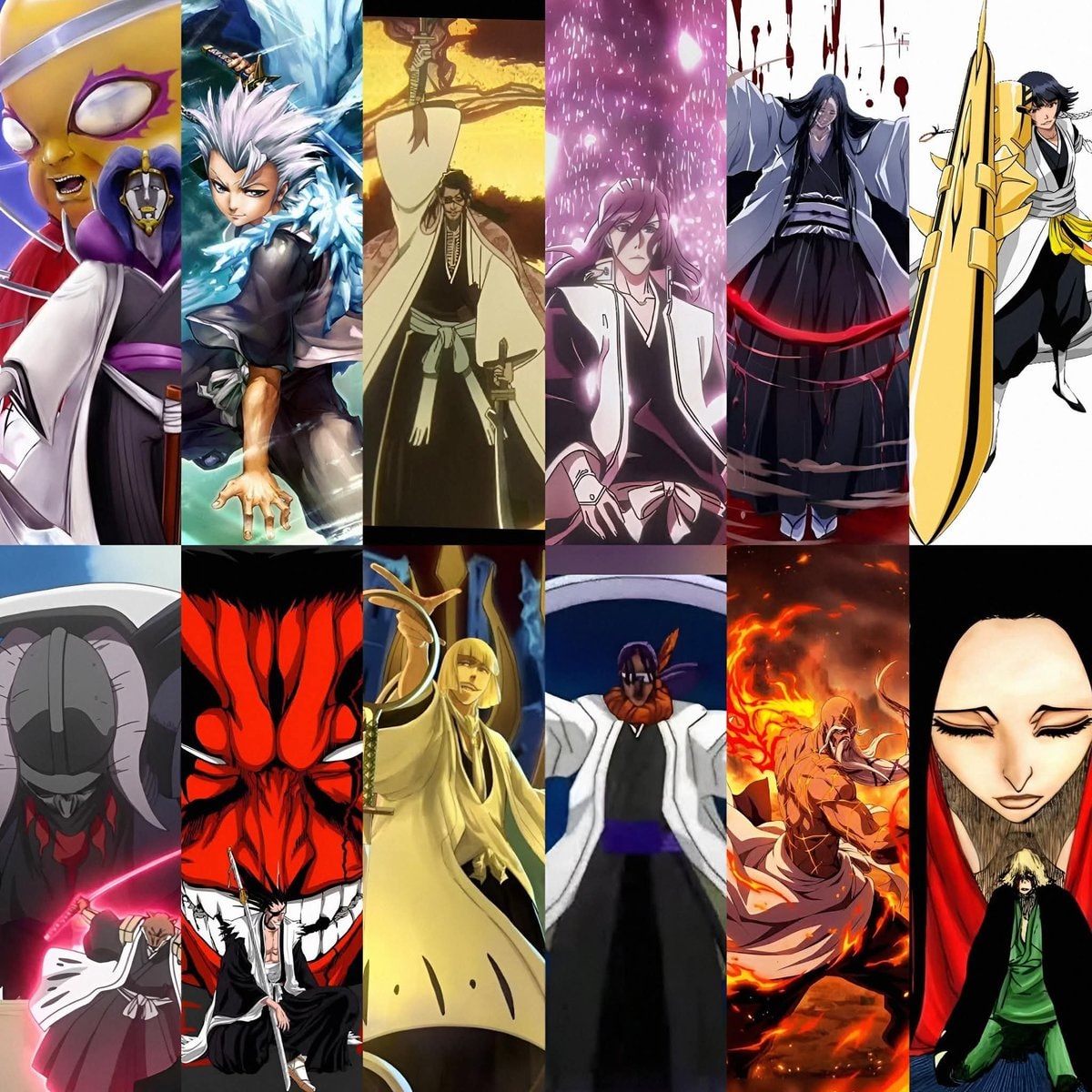 Bleach captains Bankai collage