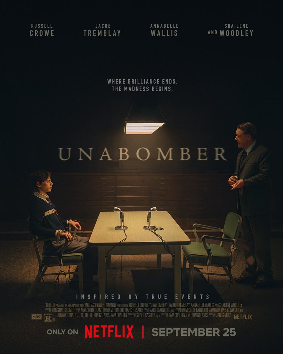 UNABOMBER Russell Crowe Jacob Tremblay