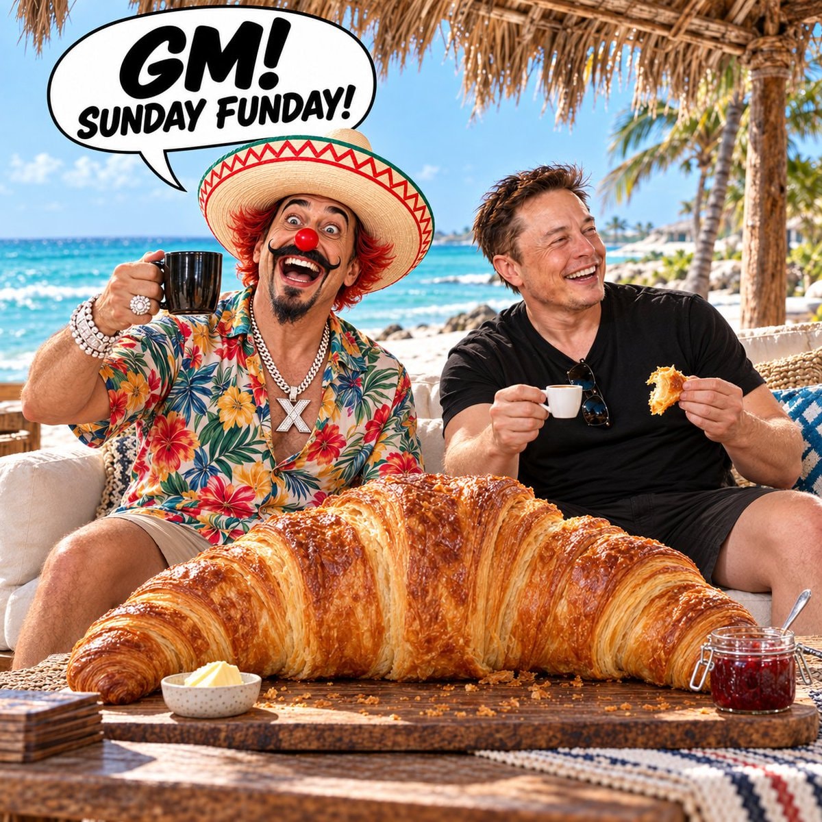 Elon Musk clown sombrero photo Elon Musk clown sombrero photo