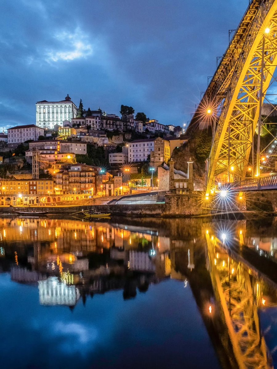 Porto Portugal cityscape at dusk (photo 2 of 3)