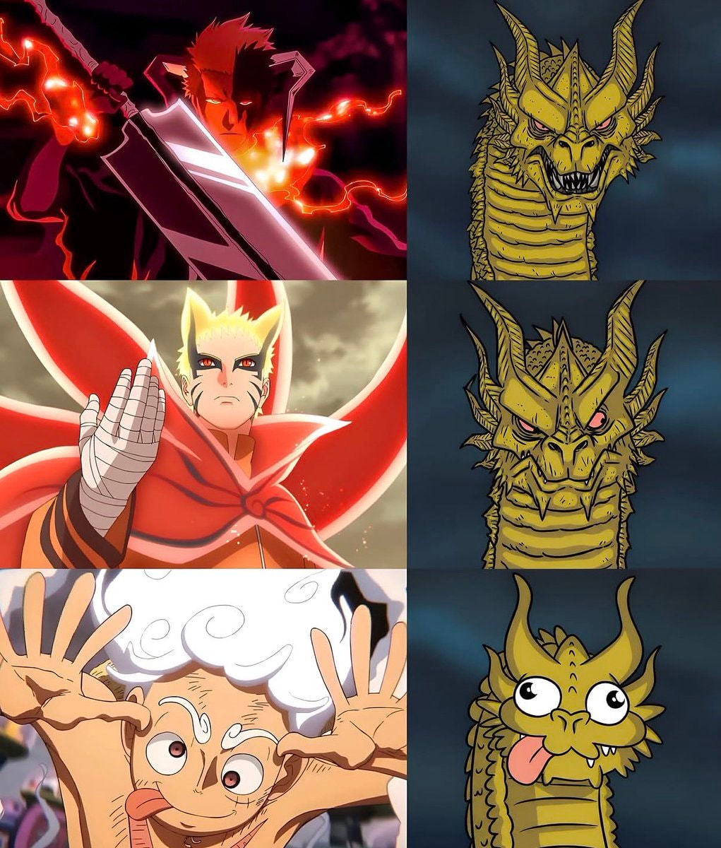 Luffy golden dragon meme