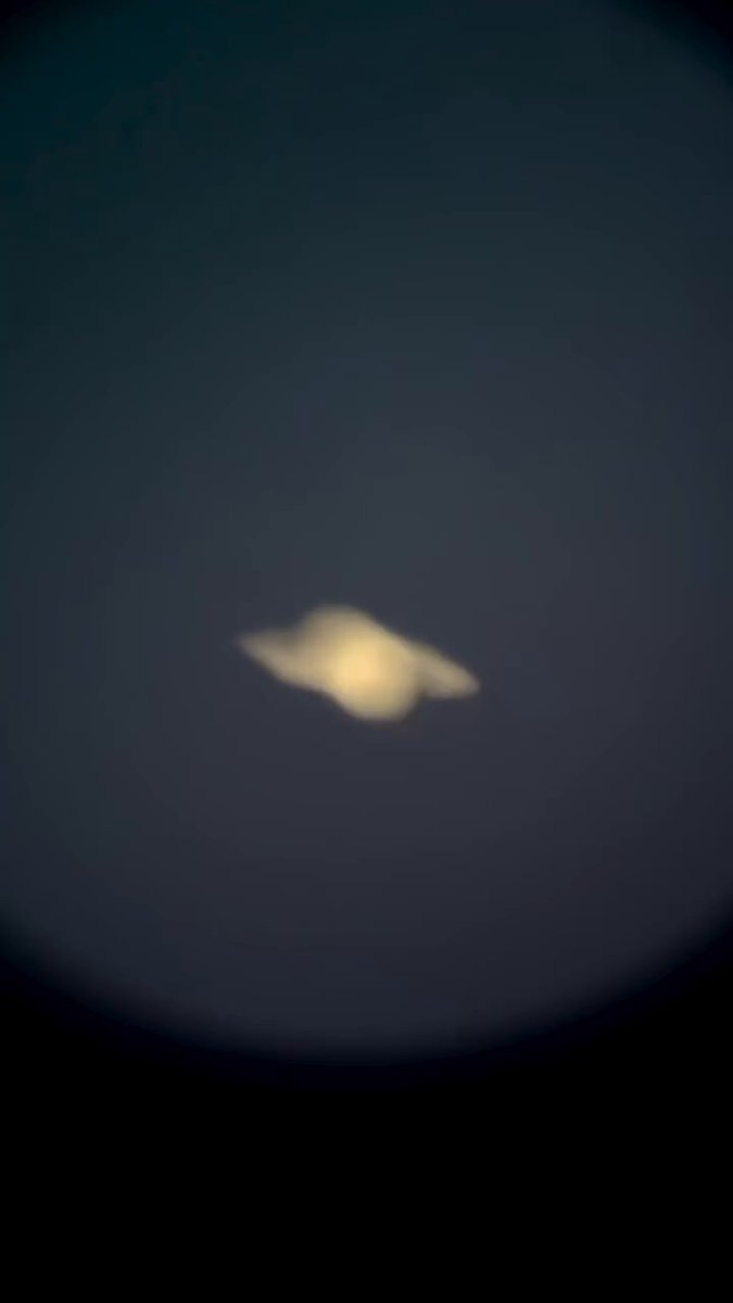 Saturn in a starry sky