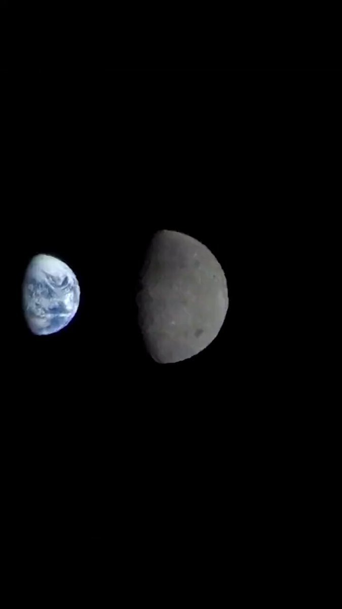 Terra e Lua pela Orion da NASA