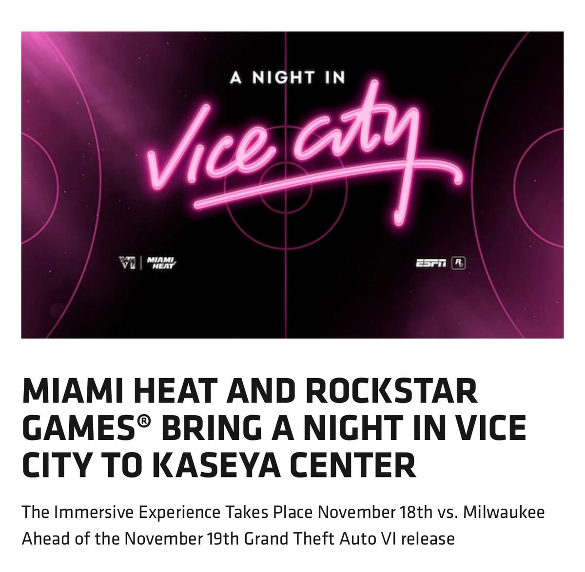 Miami Heat GTA 6 Vice City game (photo 2 of 2)