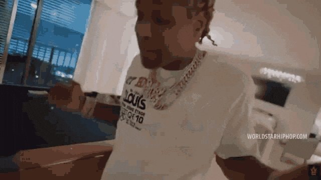 man in white shirt shocked reaction