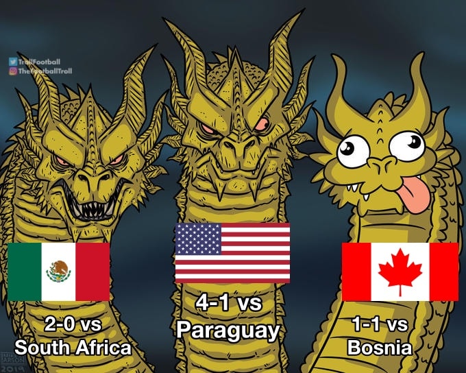 TrollFootball meme Canada USA Mexico