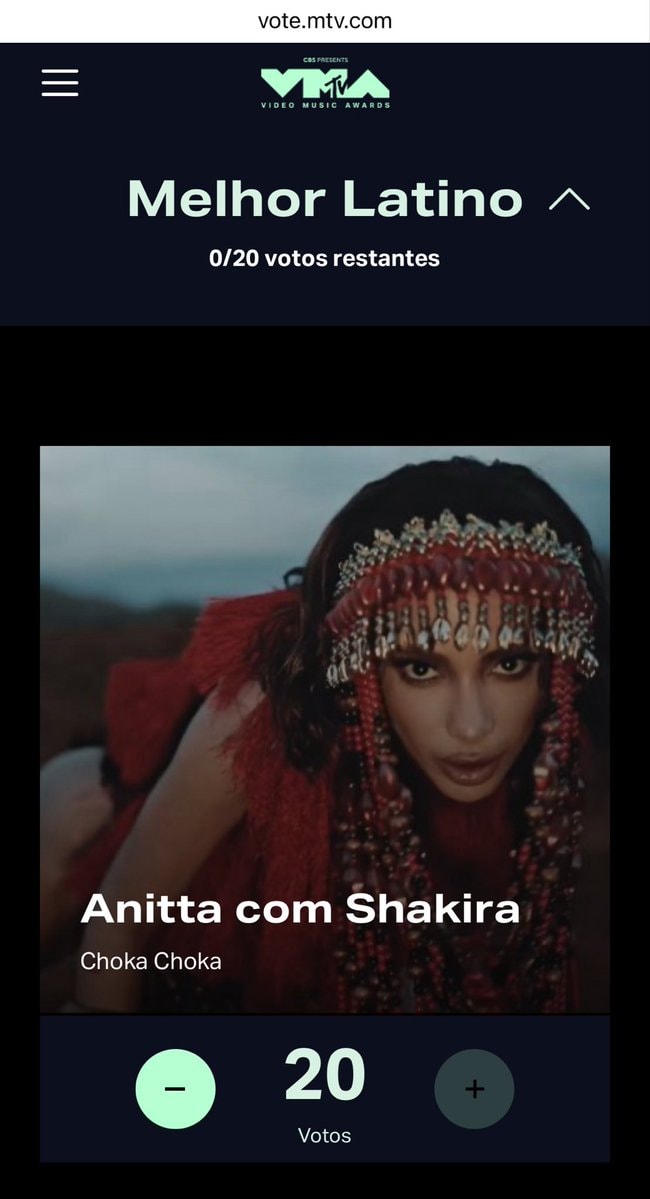 Anitta Shakira Choka Choka VMA 2026
