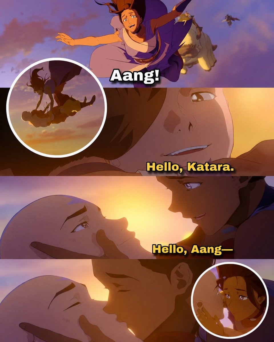 Aang and Katara kiss scene ❤️