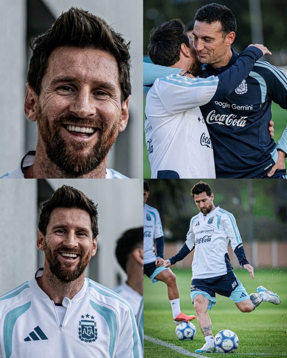 Lionel Messi Argentina training session