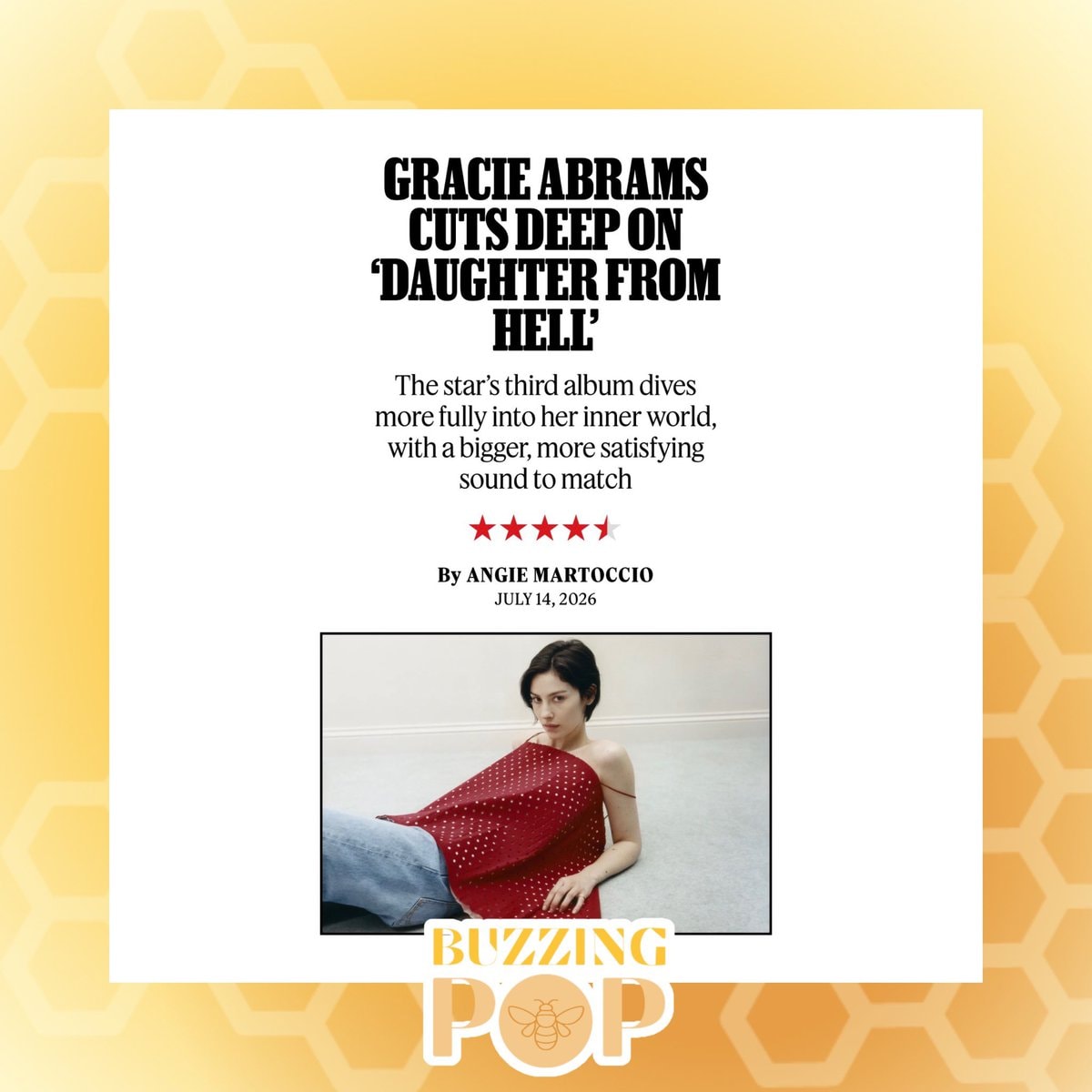 Gracie Abrams Daughter From Hell Rolling Stone rating (photo 2 of 2)