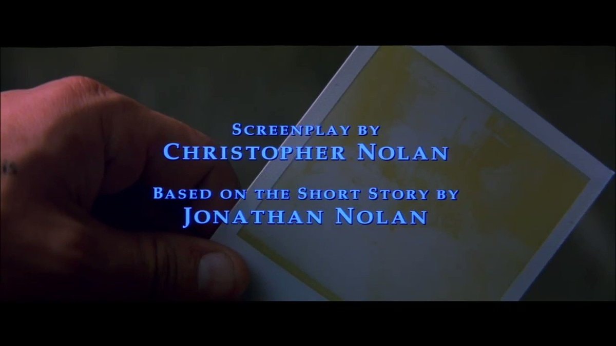 Memento 2000 Christopher Nolan Jonathan Nolan