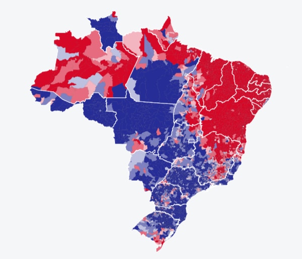 Brazil election map G1