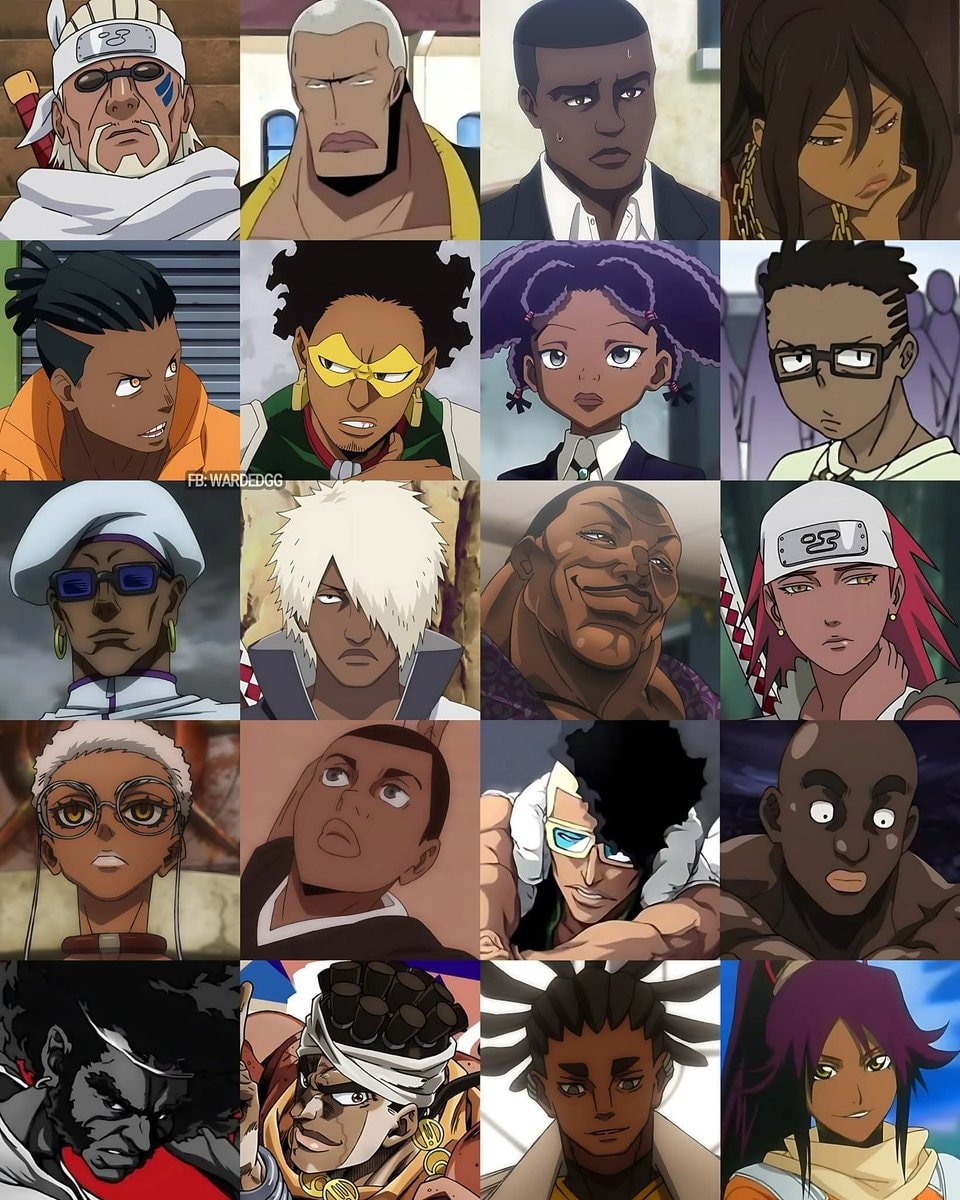 anime character collage