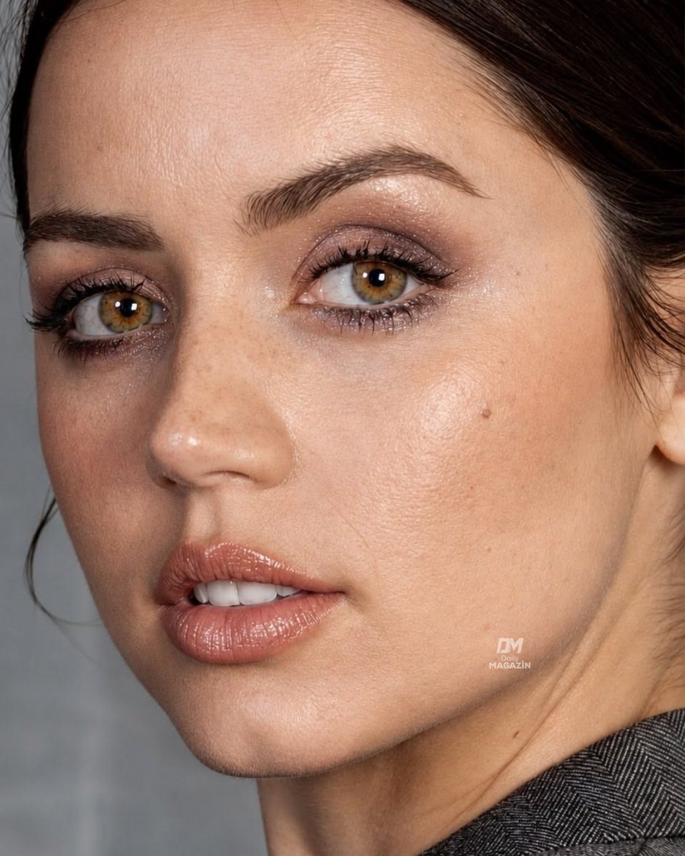 Ana de Armas piercing yellow eyes