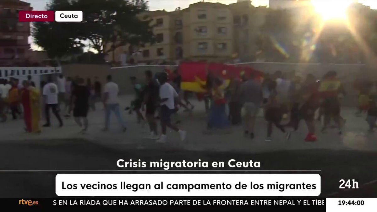 Ceuta locals torch migrant camp