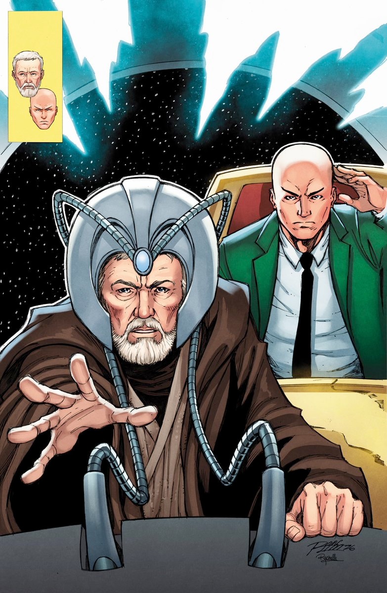 Obi Wan and Professor X variant art by Ron Lim