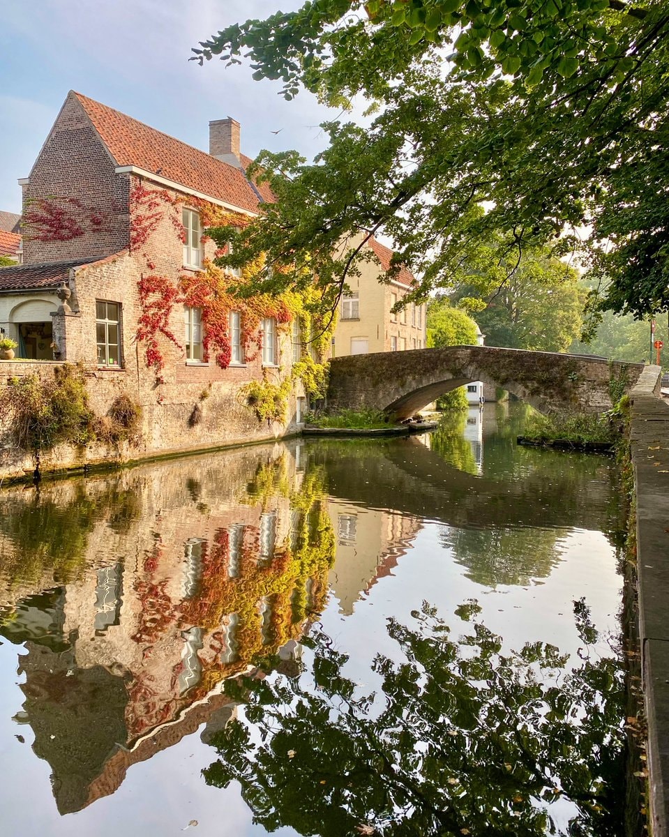 Bruges Belgium canal scene