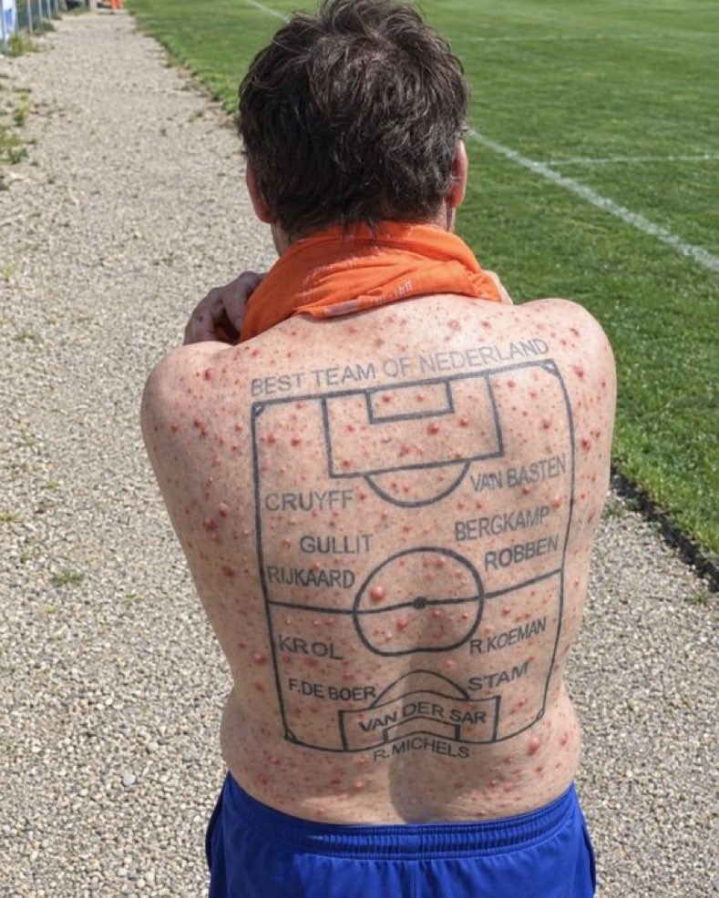 Dutch fan Netherlands jersey tattoo
